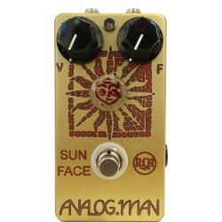 Analog Man Sun Face RCA 1960s germanium w/Sun Dial (red LED, DC power jack, top-mounted jacks)