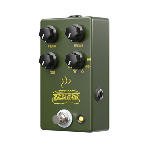 JHS Pedals Muffuletta Army Green - right angle view
