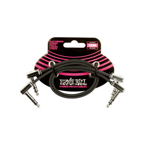 Ernie Ball EB-6405 TRS Flat Patch Cable 30 cm (2 pack)