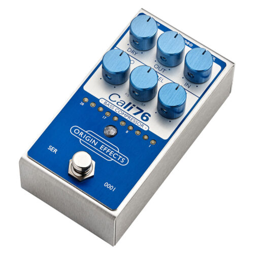 Origin Effects Cali76 V2 Bass Compressor Super Vintage Blue - angled view