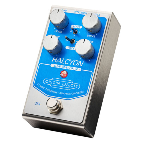 Origin Effects Halcyon Blue Overdrive -right angle front view