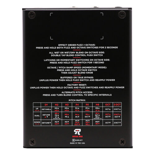 Keeley Octa Psi - backplate view