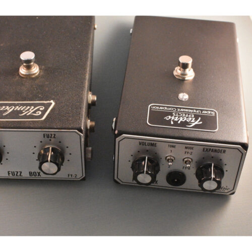 Fredric Effects Super Unpleasant Companion (classic) - close-up front controls view - side-by-side with original Shin-Ei