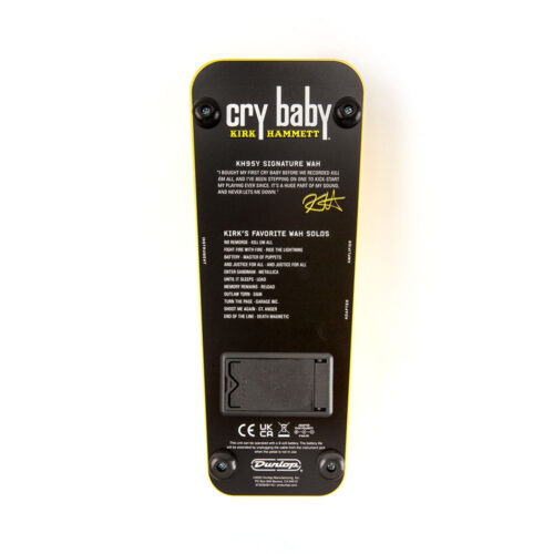 Dunlop KH95Y Kirk Hammett Cry Baby - backplate view